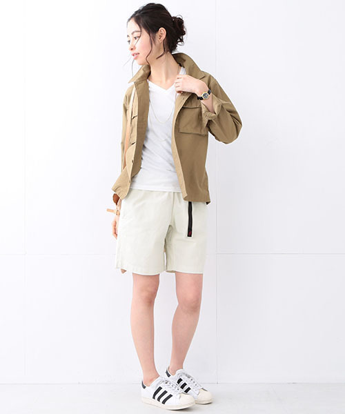 BEAMS BOY(ビームスボーイ)の「【FUDGE5月号掲載】BEAMS BOY / ファティーグ ジャケット(ブルゾン・レディース・ベージュ/オリーブ・ONE SIZE)」の5枚目の写真