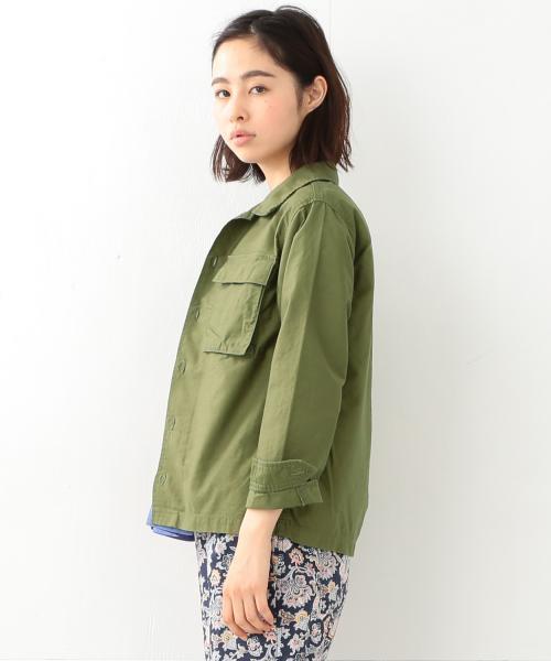 BEAMS BOY(ビームスボーイ)の「【FUDGE5月号掲載】BEAMS BOY / ファティーグ ジャケット(ブルゾン・レディース・ベージュ/オリーブ・ONE SIZE)」の9枚目の写真