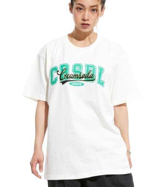 CREAM SODA LAB(クリームソーダラボ)の「オーバーラップ半袖Tシャツアイボリーグリーン(Tシャツ/カットソー・メンズ・その他・LARGE/MEDIUM)」の5枚目の写真
