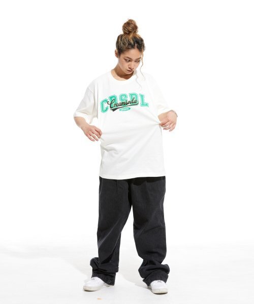 CREAM SODA LAB(クリームソーダラボ)の「オーバーラップ半袖Tシャツアイボリーグリーン(Tシャツ/カットソー・メンズ・その他・LARGE/MEDIUM)」の7枚目の写真