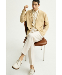 IOLO（イオロ）の「ヘリンボーンニットジャケット_ベージュ（テーラードジャケット）」