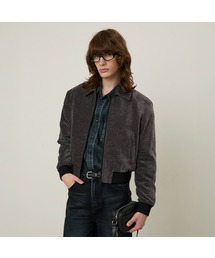 LMOOD（エルムード）の「Smoking Velvet Blouson Jacket Midnight Gray（MA-1・メンズ）」
