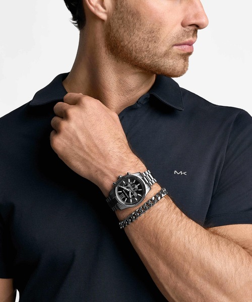 MICHAEL KORS(マイケルコース)の「マイケル・コース 腕時計 メンズ アナログ ステンレス MK9217SET(アナログ腕時計・メンズ・チャコールグレー・FREE)」の2枚目の写真
