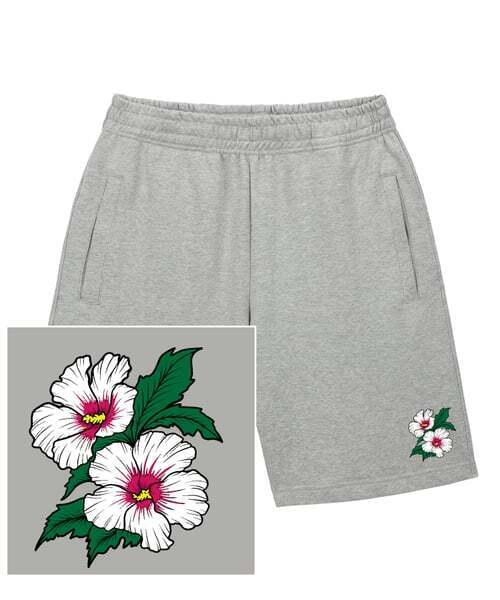 TRIPSHION(トリップション)の「KOREAN FLOWER スウェットハーフパンツ - グレー(その他パンツ・メンズ・その他・LARGE/MEDIUM/X-LARGE)」の1枚目の写真