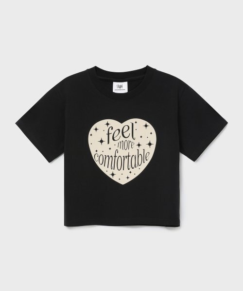 SLOW RECORD HOUSE(スローレコードハウス)の「フィルモアハートクロップ半袖Tシャツ_ブラック(Tシャツ/カットソー・レディース・その他・OS)」の2枚目の写真