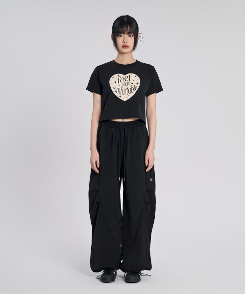 SLOW RECORD HOUSE(スローレコードハウス)の「フィルモアハートクロップ半袖Tシャツ_ブラック(Tシャツ/カットソー・レディース・その他・OS)」の6枚目の写真