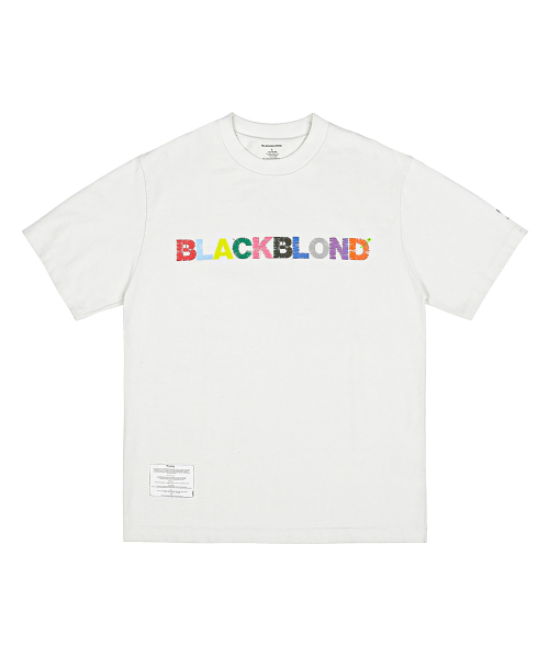 BLACK BLOND(ブラック ブロンド)の「ビビディ アンカバー カラーズ ロゴ ピグメント 半袖Tシャツ (ヴィンテージホワイト)(Tシャツ/カットソー・メンズ・その他・MEDIUM/LARGE/X-LARGE)」の1枚目の写真
