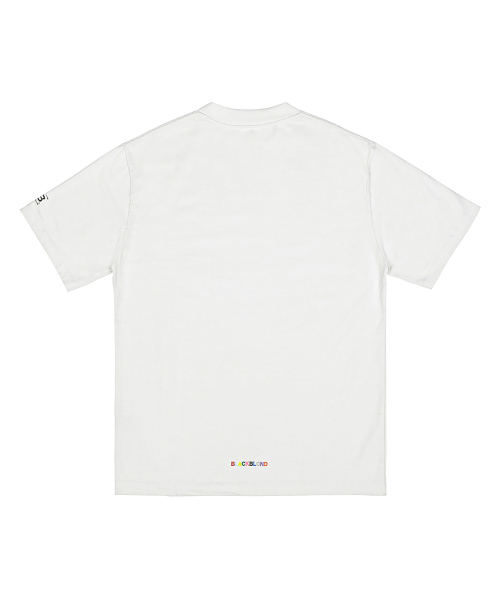 BLACK BLOND(ブラック ブロンド)の「ビビディ アンカバー カラーズ ロゴ ピグメント 半袖Tシャツ (ヴィンテージホワイト)(Tシャツ/カットソー・メンズ・その他・MEDIUM/LARGE/X-LARGE)」の2枚目の写真