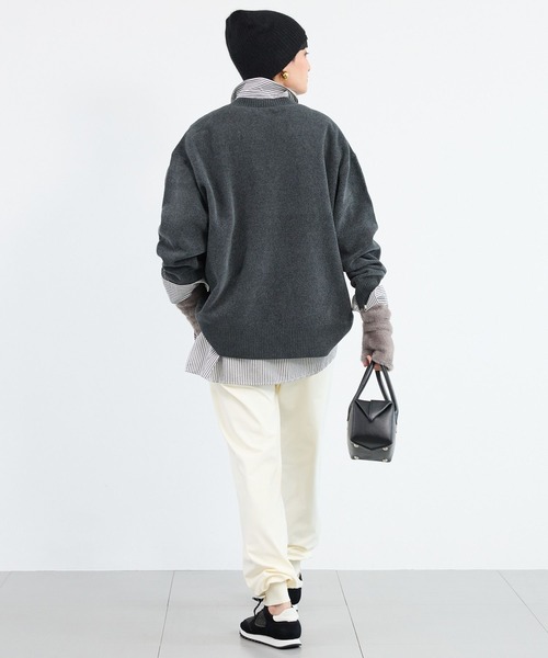 BARNYARDSTORM（バンヤードストーム）の「BARNYARDSTORM / ソフトタッチロゴプルオーバー（ニット/セーター・レディース・ブラック/ライトグレー/チャコールグレー/オフホワイト・FREE）」の17枚目の写真