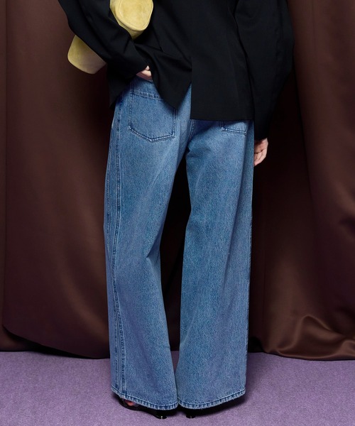 MAISON SPECIAL(メゾンスペシャル)の「Double Pocket Color Denim/ダブルポケットカラーデニム(デニムパンツ・レディース・ピンク/ブルー・38/36/34)」の22枚目の写真