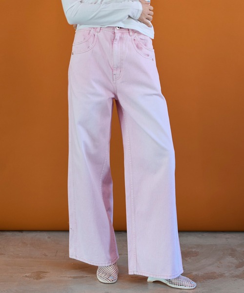 MAISON SPECIAL(メゾンスペシャル)の「Double Pocket Color Denim/ダブルポケットカラーデニム(デニムパンツ・レディース・ピンク/ブルー・38/36/34)」の14枚目の写真