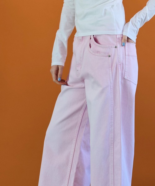 MAISON SPECIAL(メゾンスペシャル)の「Double Pocket Color Denim/ダブルポケットカラーデニム(デニムパンツ・レディース・ピンク/ブルー・38/36/34)」の15枚目の写真