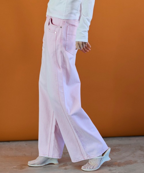 MAISON SPECIAL(メゾンスペシャル)の「Double Pocket Color Denim/ダブルポケットカラーデニム(デニムパンツ・レディース・ピンク/ブルー・38/36/34)」の16枚目の写真