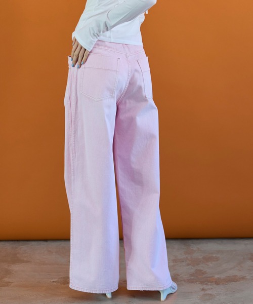 MAISON SPECIAL(メゾンスペシャル)の「Double Pocket Color Denim/ダブルポケットカラーデニム(デニムパンツ・レディース・ピンク/ブルー・38/36/34)」の17枚目の写真
