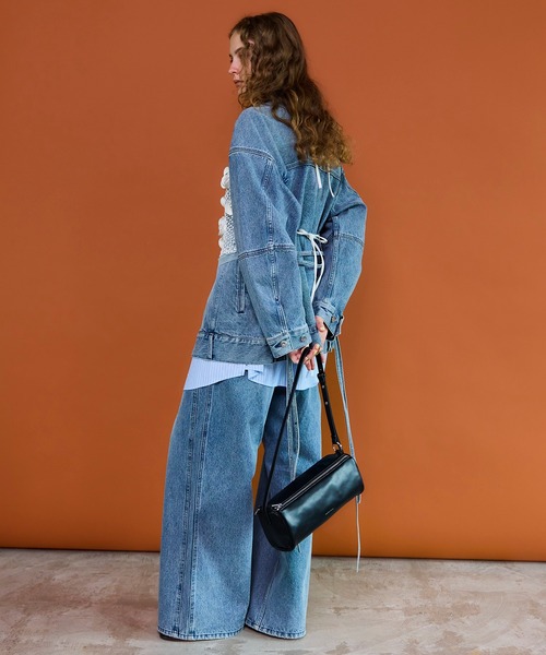 MAISON SPECIAL(メゾンスペシャル)の「Double Pocket Color Denim/ダブルポケットカラーデニム(デニムパンツ・レディース・ピンク/ブルー・38/36/34)」の4枚目の写真