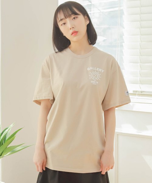 CODE I'M(コードアイエム)の「30番手シングルシンボルロゴプリントオーバーサイズ半袖Tシャツベージュ(Tシャツ/カットソー・レディース・その他・MEDIUM/X-LARGE)」の1枚目の写真