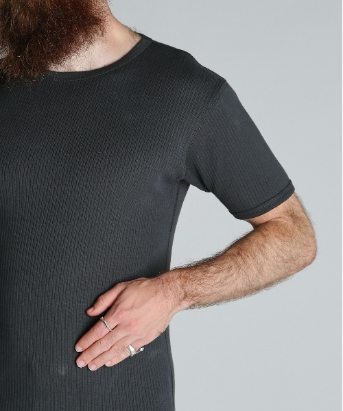 Schott(ショット)の「Schott/ショット/ARMY RIB T-SHIRT/アーミーリブ Tシャツ(Tシャツ/カットソー・メンズ・ブルーグレー/チャコールグレー/ナチュラル・M/L/XL/2XL)」の7枚目の写真