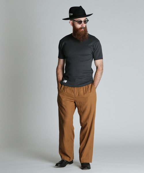 Schott(ショット)の「Schott/ショット/ARMY RIB T-SHIRT/アーミーリブ Tシャツ(Tシャツ/カットソー・メンズ・ブルーグレー/チャコールグレー/ナチュラル・M/L/XL/2XL)」の9枚目の写真