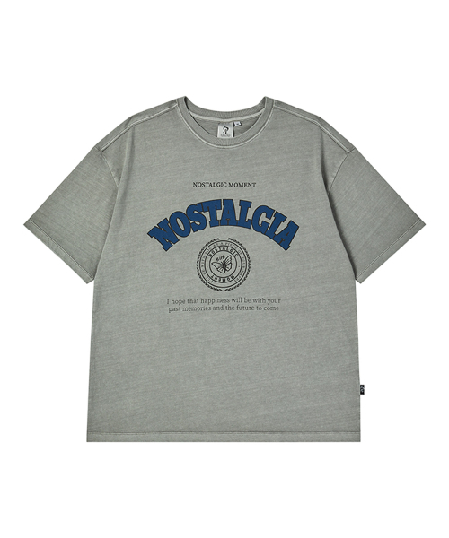 BUBBLPIECE(バブルピース)の「ノスタルジアピグメントTシャツ_ライトグレー(Tシャツ/カットソー・レディース・ライトグレー・MEDIUM/LARGE)」の2枚目の写真