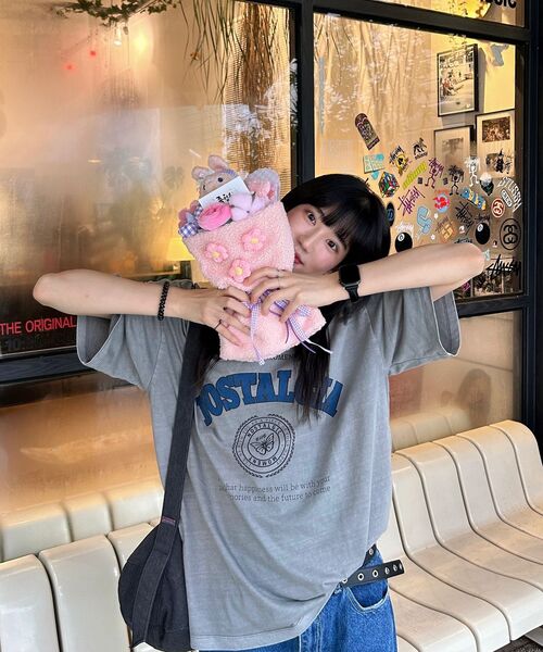 BUBBLPIECE(バブルピース)の「ノスタルジアピグメントTシャツ_ライトグレー(Tシャツ/カットソー・レディース・ライトグレー・MEDIUM/LARGE)」の18枚目の写真