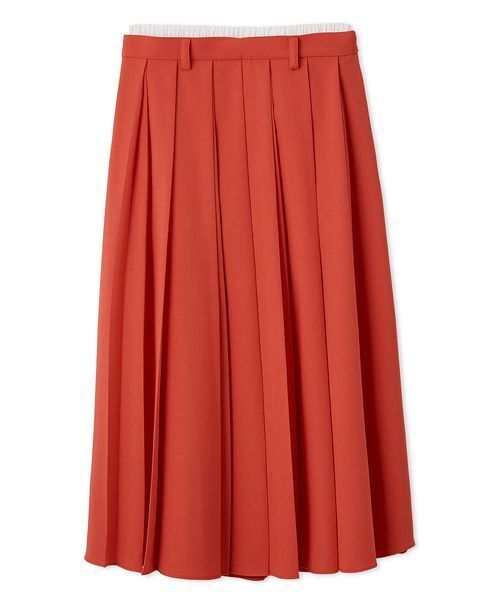 Mila Owen（ミラオーウェン）の「ダブルウエストランダムプリーツスカート（スカート・レディース・チェック/レッド/カーキ・0/1）」の3枚目の写真