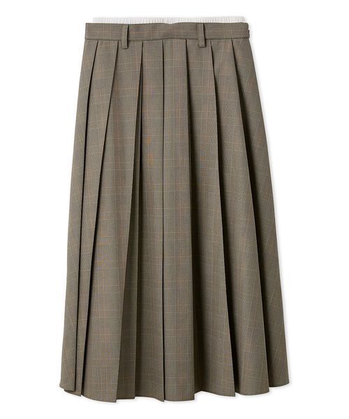 Mila Owen（ミラオーウェン）の「ダブルウエストランダムプリーツスカート（スカート・レディース・チェック/レッド/カーキ・0/1）」の4枚目の写真