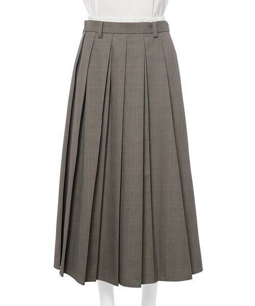 Mila Owen（ミラオーウェン）の「ダブルウエストランダムプリーツスカート（スカート・レディース・チェック/レッド/カーキ・0/1）」の5枚目の写真