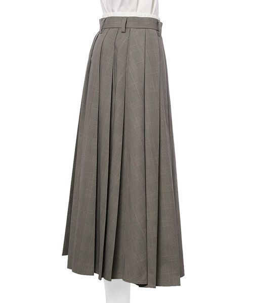 Mila Owen（ミラオーウェン）の「ダブルウエストランダムプリーツスカート（スカート・レディース・チェック/レッド/カーキ・0/1）」の6枚目の写真