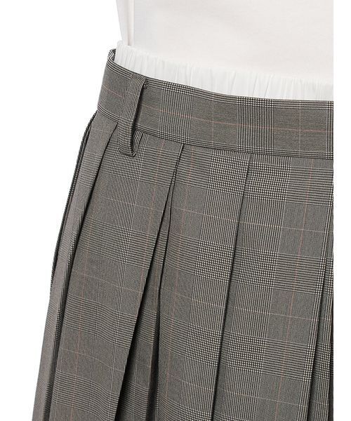 Mila Owen（ミラオーウェン）の「ダブルウエストランダムプリーツスカート（スカート・レディース・チェック/レッド/カーキ・0/1）」の8枚目の写真