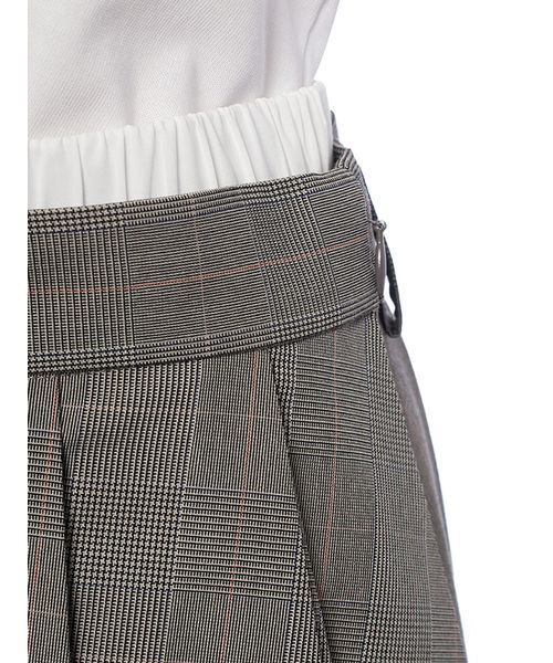 Mila Owen（ミラオーウェン）の「ダブルウエストランダムプリーツスカート（スカート・レディース・チェック/レッド/カーキ・0/1）」の9枚目の写真