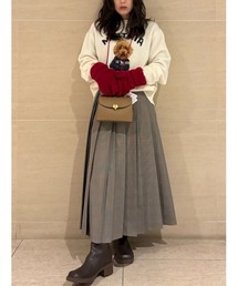 Mila Owen | ダブルウエストランダムプリーツスカート(スカート)