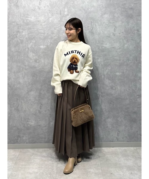 Mila Owen（ミラオーウェン）の「ダブルウエストランダムプリーツスカート（スカート・レディース・チェック/レッド/カーキ・0/1）」の14枚目の写真