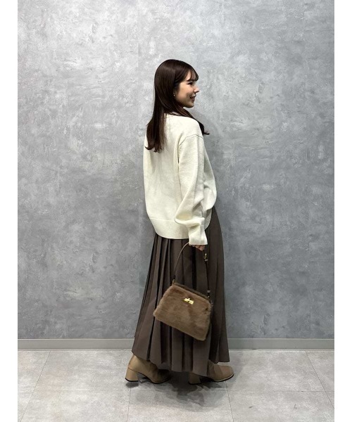 Mila Owen（ミラオーウェン）の「ダブルウエストランダムプリーツスカート（スカート・レディース・チェック/レッド/カーキ・0/1）」の15枚目の写真