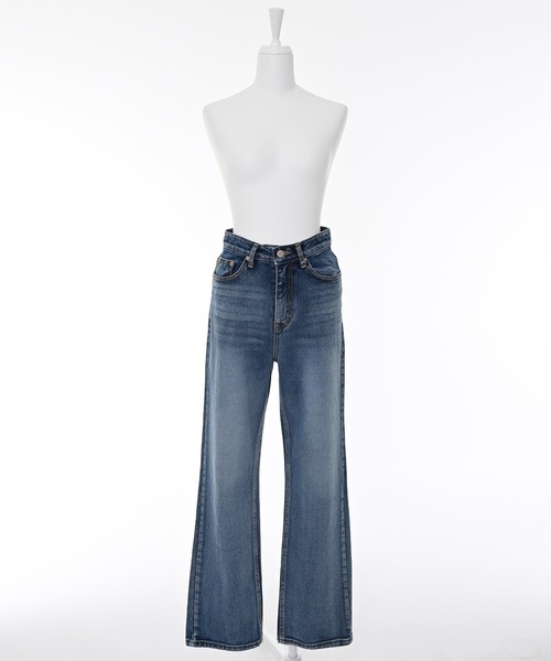 Narcissus(ナルシス)の「ストレートデニムパンツ/シンプルデニム/ベーシック(デニムパンツ・レディース・ブルー・FREE)」の6枚目の写真
