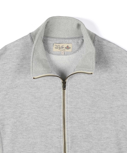 The DUFFER of ST.GEORGE(ザダファーオブセントジョージ)の「STAND COLLAR FULL ZIP TOPS:スタンドカラー フルジップ トップス(スウェット・メンズ・ライトグレー・MEDIUM/LARGE/X-LARGE)」の7枚目の写真