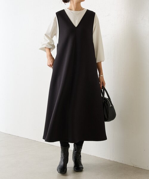 BEARDSLEY(ビアズリー)の「ダンボールジャンスカ(ジャンパースカート・レディース・ブラック/モカ・0/1)」の22枚目の写真