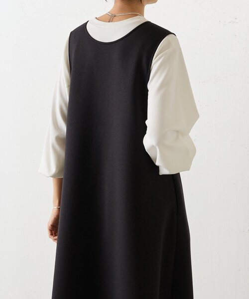 BEARDSLEY（ビアズリー）の「《完売サイズ追加検討中》ダンボールジャンスカ（ジャンパースカート・レディース・ブラック/モカ・0/1）」の6枚目の写真