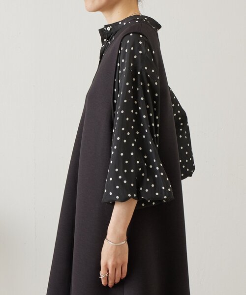 BEARDSLEY（ビアズリー）の「《完売サイズ追加検討中》ダンボールジャンスカ（ジャンパースカート・レディース・ブラック/モカ・0/1）」の9枚目の写真