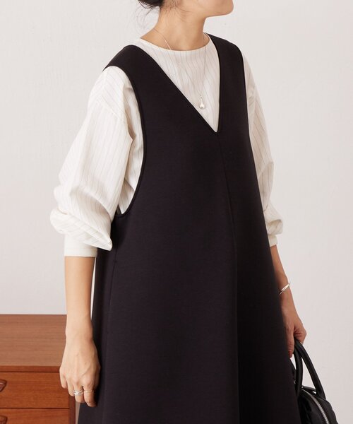 BEARDSLEY（ビアズリー）の「《完売サイズ追加検討中》ダンボールジャンスカ（ジャンパースカート・レディース・ブラック/モカ・0/1）」の14枚目の写真