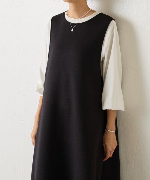 BEARDSLEY(ビアズリー)の「ダンボールジャンスカ(ジャンパースカート・レディース・ブラック/モカ・0/1)」の5枚目の写真