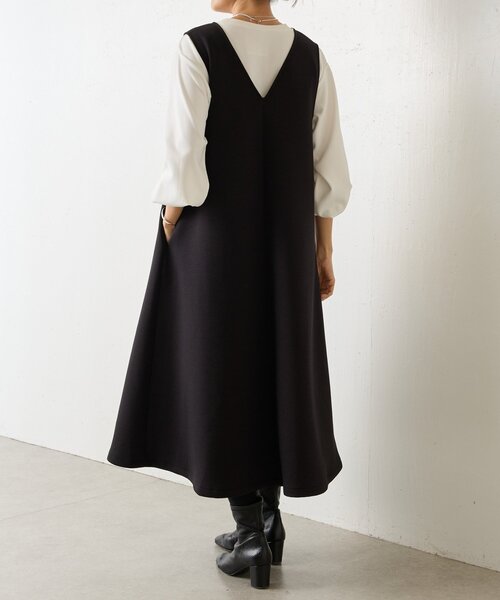 BEARDSLEY(ビアズリー)の「ダンボールジャンスカ(ジャンパースカート・レディース・ブラック/モカ・0/1)」の8枚目の写真