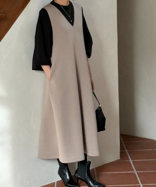 BEARDSLEY(ビアズリー)の「ダンボールジャンスカ(ジャンパースカート・レディース・ブラック/モカ・0/1)」の13枚目の写真