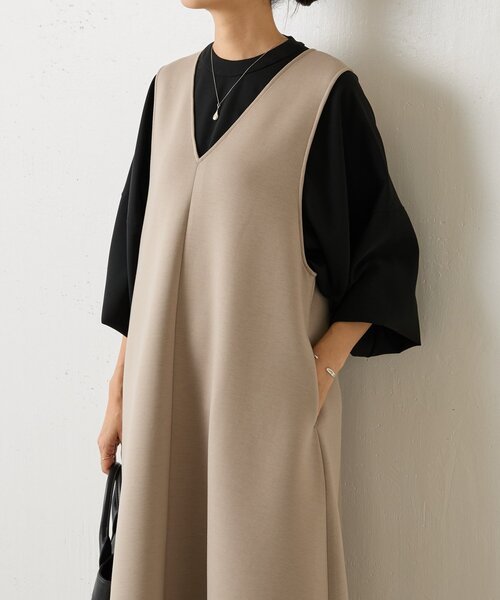 BEARDSLEY(ビアズリー)の「ダンボールジャンスカ(ジャンパースカート・レディース・ブラック/モカ・0/1)」の18枚目の写真