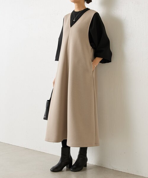 BEARDSLEY(ビアズリー)の「ダンボールジャンスカ(ジャンパースカート・レディース・ブラック/モカ・0/1)」の20枚目の写真