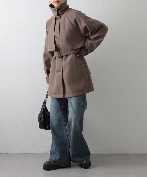 COLONY 2139（コロニートゥーワンスリーナイン）の「2WAYカラーミドルコート（トレンチコート・レディース・アイボリー/ブラウン/ブラック・FREE）」の22枚目の写真