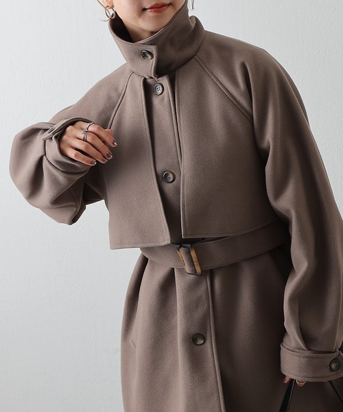 COLONY 2139（コロニートゥーワンスリーナイン）の「2WAYカラーミドルコート（トレンチコート・レディース・アイボリー/ブラウン/ブラック・FREE）」の17枚目の写真