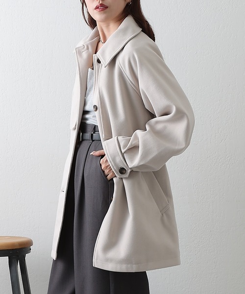 COLONY 2139（コロニートゥーワンスリーナイン）の「2WAYカラーミドルコート（トレンチコート・レディース・アイボリー/ブラウン/ブラック・FREE）」の6枚目の写真