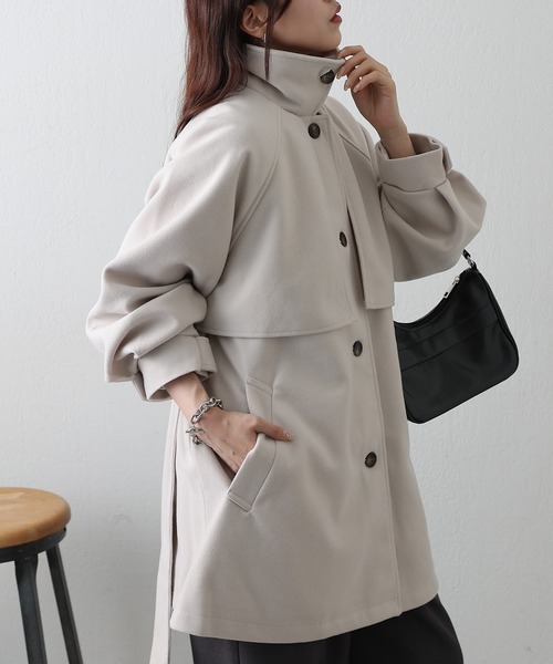 COLONY 2139（コロニートゥーワンスリーナイン）の「2WAYカラーミドルコート（トレンチコート・レディース・アイボリー/ブラウン/ブラック・FREE）」の10枚目の写真