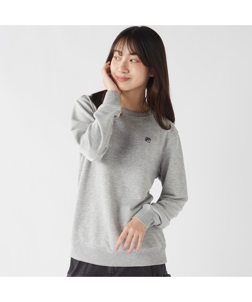 FILA GOLF(フィラゴルフ )の「FILA フィラ クルーネック 裏毛 スウェット トレーナー(スウェット・レディース・ブラック/杢グレー/ターコイズブルー・M/L/LL)」の2枚目の写真