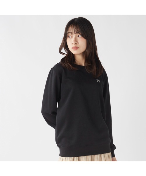 FILA GOLF(フィラゴルフ )の「FILA フィラ クルーネック 裏毛 スウェット トレーナー(スウェット・レディース・ブラック/杢グレー/ターコイズブルー・M/L/LL)」の4枚目の写真